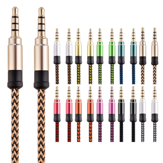 3.5mm Male To Male Car Stereo Gold-Plated Jack AUX Audio Cable For 3.5mm AUX Standard Digital Devices, Length: 1.5m(Black) by buy2fix