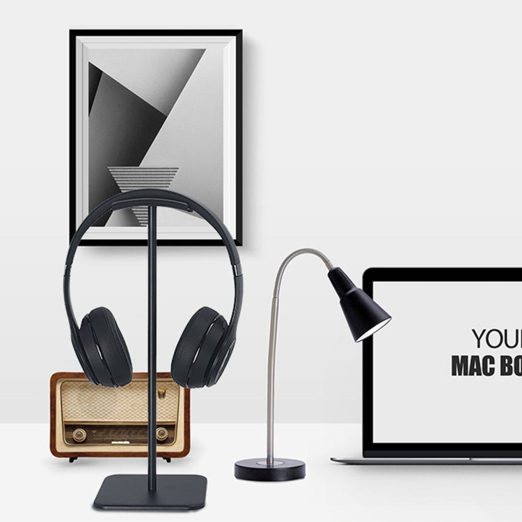 D6 Headset Aluminum Alloy Earphone Holder Internet Cafe Computer Headphone Hanger Display Shelf(Silver Gray) by buy2fix