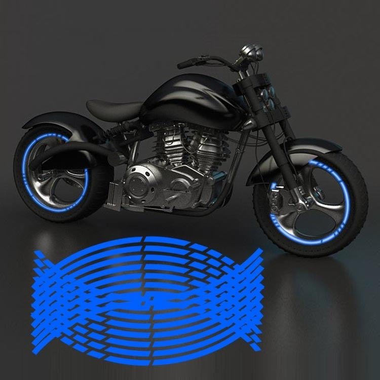 Motorcycle Rim Stickers Personality Wheels Modified Decals(Black) by buy2fix
