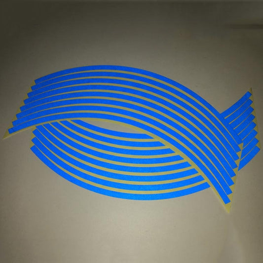 Motorcycle 18inch Wheel Stickers Modified Wheel Reflective Stickers(Blue) by buy2fix