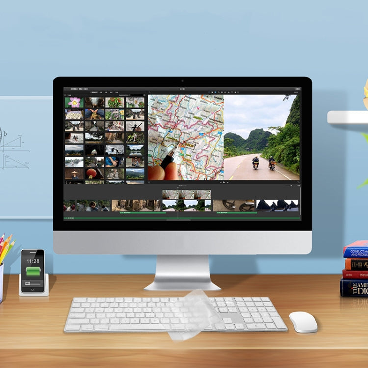 T17606 Computer Keyboard Film Transparent TPU Nano Long Keyboard Protective Film For iMac 2017 Magic Keyboard(with Number Model) by buy2fix