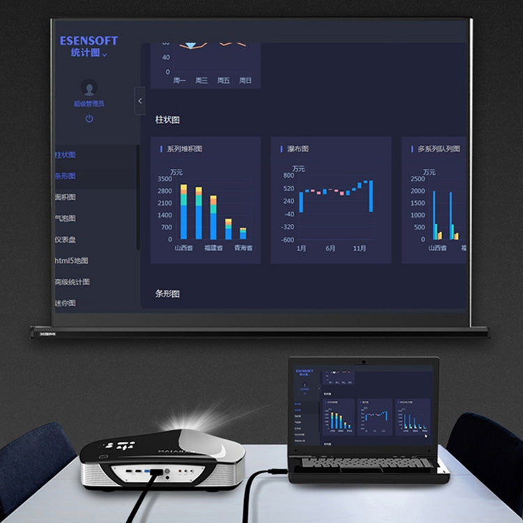 5m JH HV10 1080P HDMI to VGA Cable Projector TV Box Computer Notebook Industrial Display Adapter Cable by JH