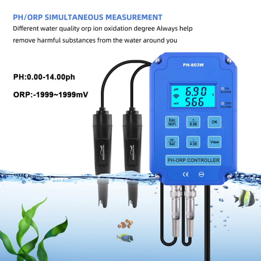 KL-803W Mobile Phone WIFI Monitoring Digital Acid-Base And Redox Controller Household PH Meter, EU Plug by buy2fix