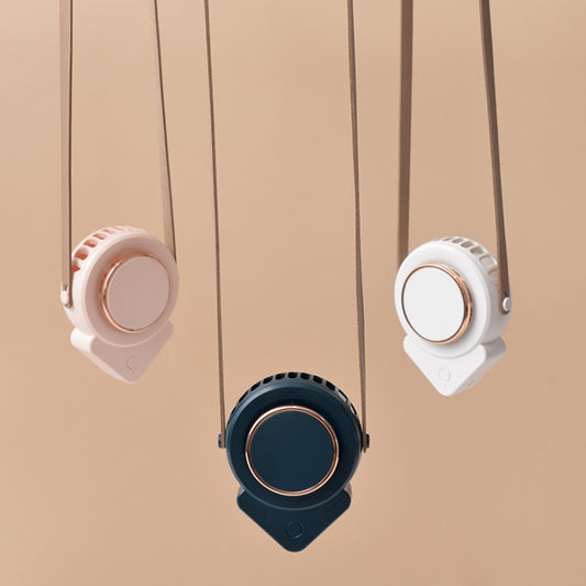 H3 Mini Lazy USB Hanging Neck Fan Student Outdoor Leafless Triangle Fan(Pink) by buy2fix