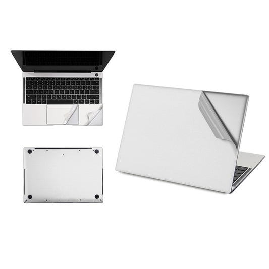 JRC 4 in 1 Computer Upper Cover + Lower Cover + Full Support Sticker + Touch Sticker Film Notebook Shell Protective Film For Huawei Matebook X Pro 2019 / 2020 (Silver) by JRC