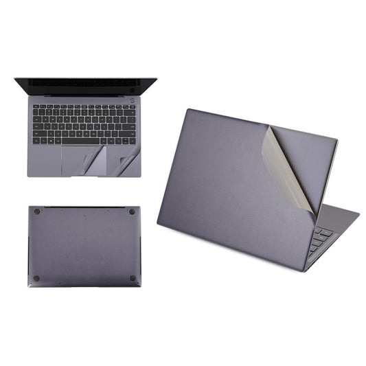 JRC 4 in 1 Computer Upper Cover + Lower Cover + Full Support Sticker + Touch Sticker Film Notebook Shell Protective Film For Huawei Matebook X Pro 2019 / 2020 (Gray) by JRC