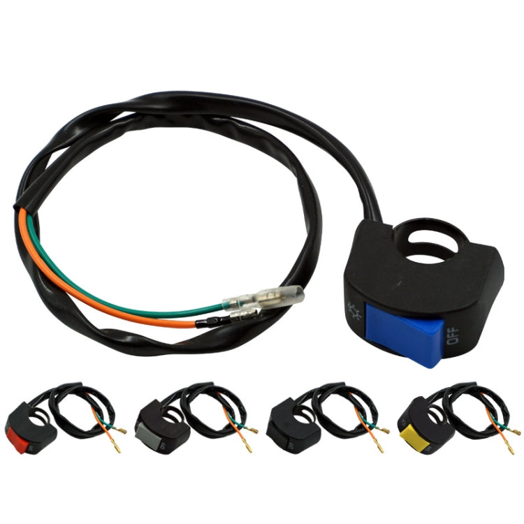 5 PCS Motorcycle Handlebar Tap Switch LED Headlight Break Extinguishing Fire Double Flash Switch(Yellow Btton) by buy2fix