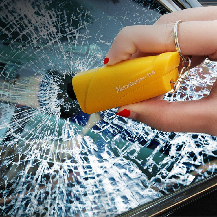 Car Safety Hammer Escapes Trapped Window Broken Device(Yellow) by buy2fix
