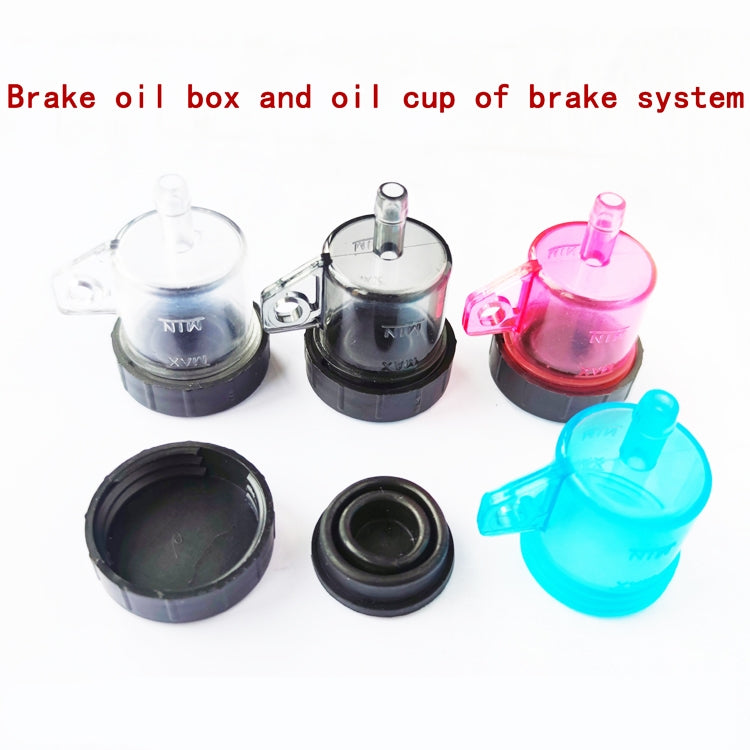 2 PCS Motorcycle Modification Accessories Off-Road Vehicle Large Displacement Straight Pump Transparent Oil Cup Brake Pump Modified Oil Pot(Straight Red) by buy2fix
