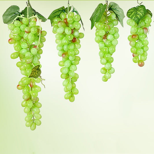 4 Bunches 36 Green Grapes Simulation Fruit Simulation Grapes PVC with Cream Grape Shoot Props by buy2fix