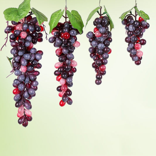 4 Bunches 60 Granules Agate Grapes Simulation Fruit Simulation Grapes PVC with Cream Grape Shoot Props by buy2fix