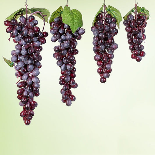 2 Bunches 110 Purple Grapes Simulation Fruit Simulation Grapes PVC with Cream Grape Shoot Props by buy2fix