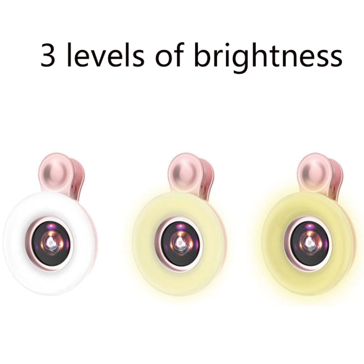 Mobile Phone Macro Lens Beauty Makeup Selfie Light(Pink) by buy2fix