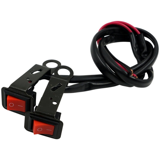5 PCS Motorcycle Modification Accessories Ship Type Rocker With Lamp Switch Rearview Mirror Bracket Headlight Spotlight Switch by buy2fix