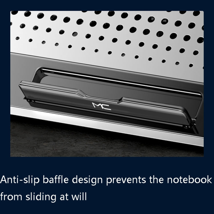 NUOXI Q5 Notebook Radiator Base Computer Aluminum Alloy Plate Pad Fan Bracket(Black) by NUOXI