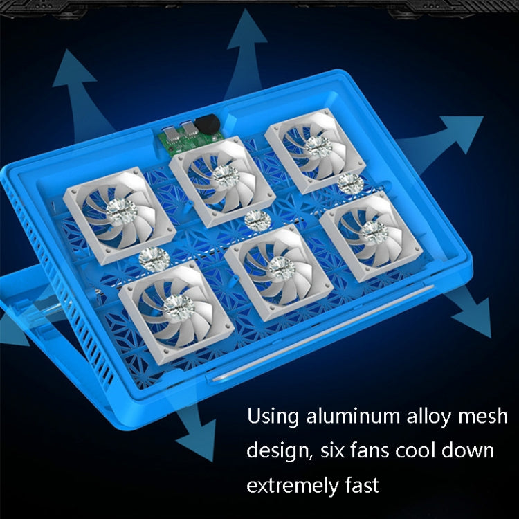 NUOXI X8 Aluminum Alloy Notebook Radiator Computer Multi-File Adjustment Bracket(Black) by NUOXI