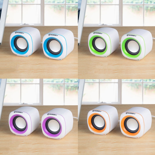 YEEZE A1 Multimedia USB2.0 Desktop Speaker Mini Computer Notebook Speaker(White Blue) by YEEZE