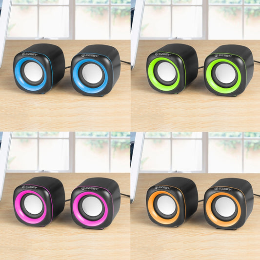 YEEZE A1 Multimedia USB2.0 Desktop Speaker Mini Computer Notebook Speaker(Black Green) by YEEZE