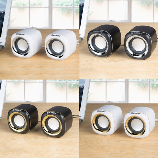 YEEZE A1 Multimedia USB2.0 Desktop Speaker Mini Computer Notebook Speaker(Electroplated Black) by YEEZE