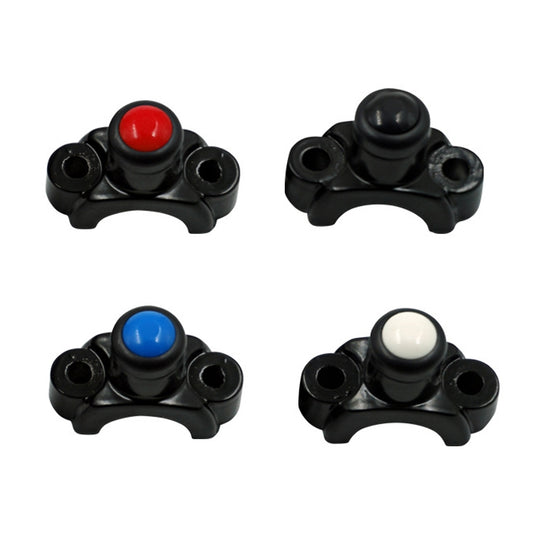 Motorcycle Modification Self-Locking Single Switch Headlight Fog Light Brake Light Emergency Light Switch(Black Button) by buy2fix