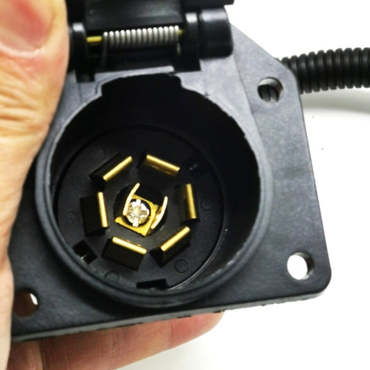 VS170U-L 4P Flat Plug To Turn 7P Trailer Socket Universal Car Power Socket Adapter US Plug by buy2fix