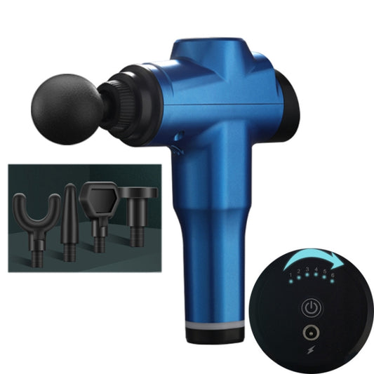 Muscles Relax Massager Portable Fitness Equipment Fascia Gun, Specification: 6206 6 Gears Blue(UK Plug) by buy2fix