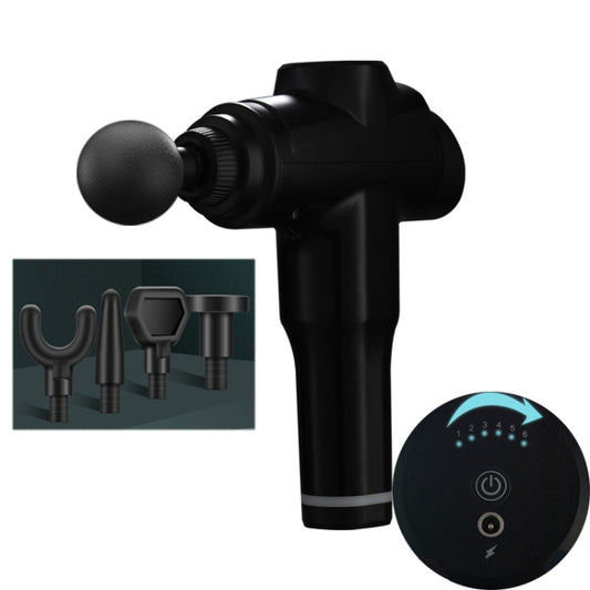 Muscles Relax Massager Portable Fitness Equipment Fascia Gun, Specification: 6206 6 Gears Black(US Plug) by buy2fix