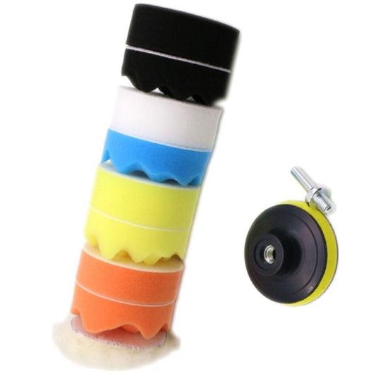 5 Inch 11 In 1 3-7 Inch Car Polishing and Waxing Sponge Plate Sponge Pad Set by buy2fix