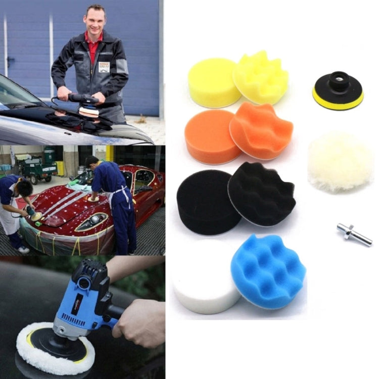 7 Inch 11 In 1 3-7 Inch Car Polishing and Waxing Sponge Plate Sponge Pad Set by buy2fix