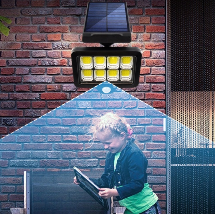 TY06704 128 COB Solar Separated Wall Lamp Outdoor Courtyard Waterproof Human Body Induction Light by buy2fix