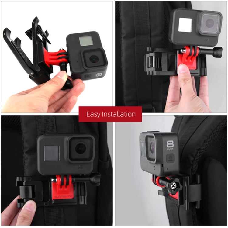Sunnylife TY-Q9266 for Insta360 GO / DJI Osmo Action / GoPro Mount Bracket Stabilizer Backpack Clip with Screw by Sunnylife