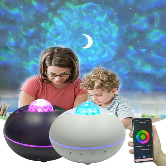 SC526 LED Starry Remote Control Water Pattern Projection Lamp Graffiti Smart Starry Sky Light Wireless Night Light(White) by buy2fix
