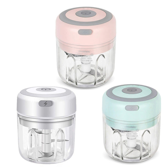 ZM-14 Household Mini Wireless Electric Garlic Masher, Colour: High Cup White 250ml by buy2fix