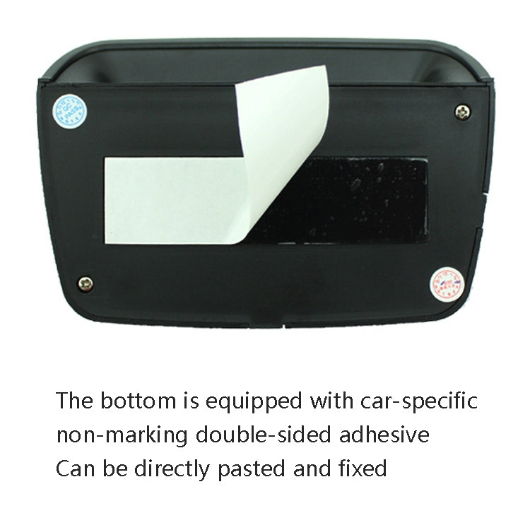 Solar Night Light Car Clock Automotive Electronic Clock Temperature Time+Date+Week+Temperature(White Light) by buy2fix