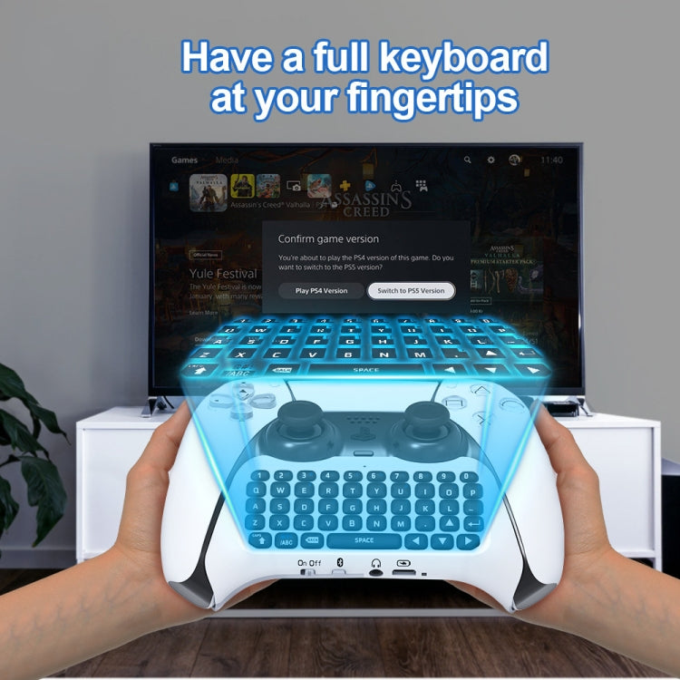 JYS-P5121 Bluetooth Wireless Handle Keyboard Can Chat Voice External Keyboard Suitable For PS5, Note: Without Handle by buy2fix