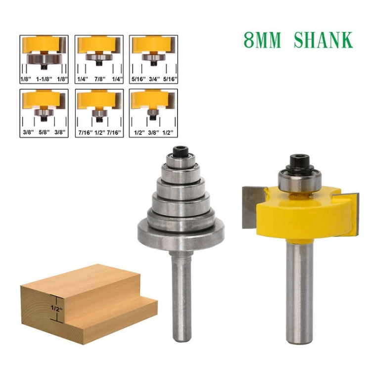 7 Bearing Slot Cutters 8 Handle Adjustable Woodworking Milling Cutters by buy2fix