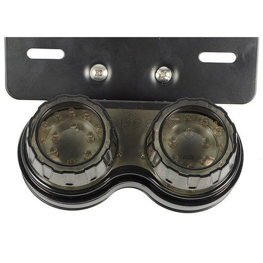 Motorcycle Modified Retro LED Integrated Rear Taillight Brake Light(Smoked Black Shell) by buy2fix