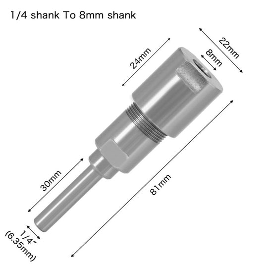 1/4mm To 8mm Engraving Trimming Machine Extension Pole Converter by buy2fix