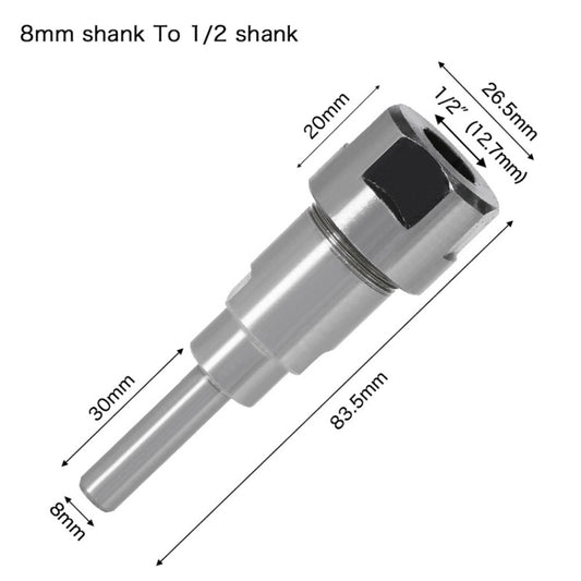 8mm To 1/2mm Engraving Trimming Machine Extension Pole Converter by buy2fix