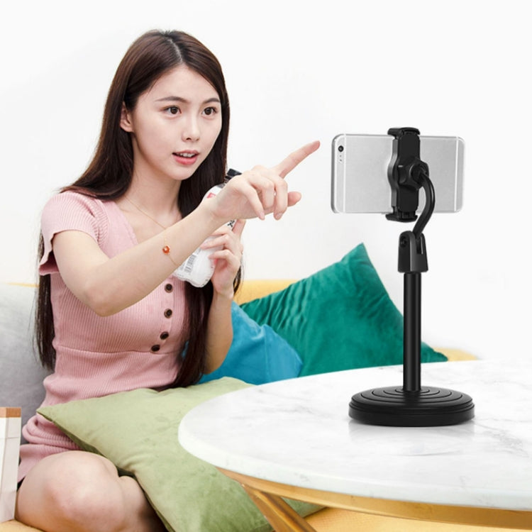 4 PCS Desktop Stand Mobile Phone Tablet Live Broadcast Stand Telescopic Disc Stand, Colour: Black by buy2fix