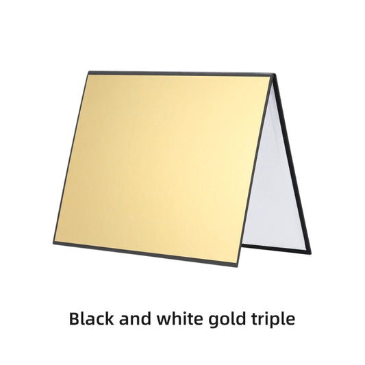 3-in-1 Reflective Board A3 Cardboard Folding Light Diffuser Board (White + Black + Gold) by buy2fix