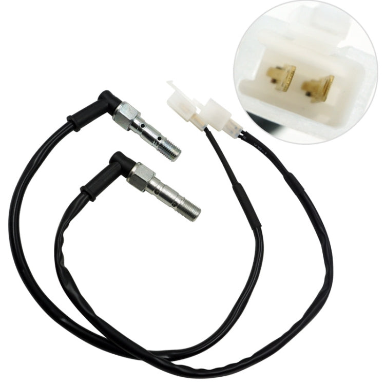 Motorcycle Accessories Disc Brake Pad M10 Hydraulic Brake Switch Double Hole Hydraulic Brake Switch, Specification: M10 x 1.00mm by buy2fix