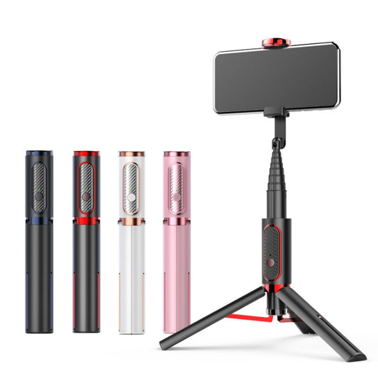 Bluetooth Selfie Stick with Tripod Multi-function Gimbal Mobile Phone Fill Light Live Support(Passion Red) by buy2fix