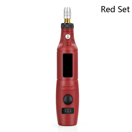 Mini Electrical Engraving Pen Cutting And Polishing Electrical Grinder Tool Set, US Plug(Red) by buy2fix