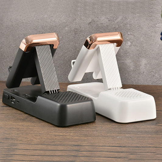 Multifunctional Desktop Stand For Mobile Phone And Tablet With Bluetooth Speaker(Black) by buy2fix