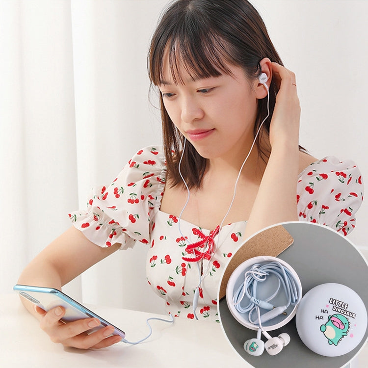 2 Pairs Cartoon Pattern Heavy Bass In-Ear Headphones Universal Wired Headphones with Microphone(Black) by buy2fix