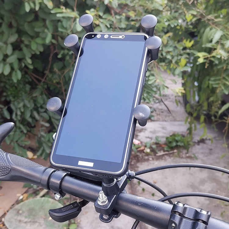 Eagle Claws X-Type Six-Claw Metal Mobile Phone Back Clip Bicycle Motorcycle Mobile Phone Holder(Red) by buy2fix