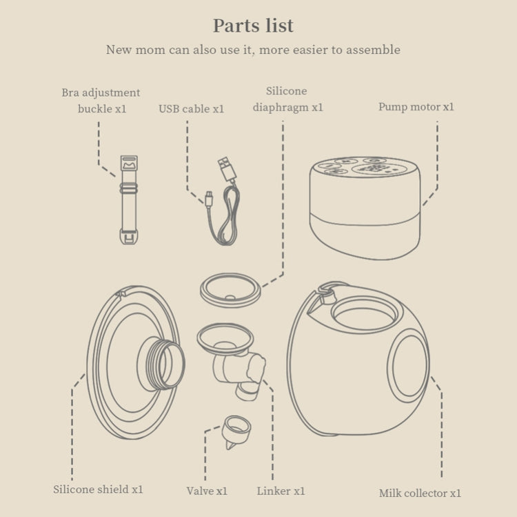 Wearable Automatic Breast Pump Massage Hands-free Invisible Wireless Large Suction Breast Pump S12 - English - White by buy2fix