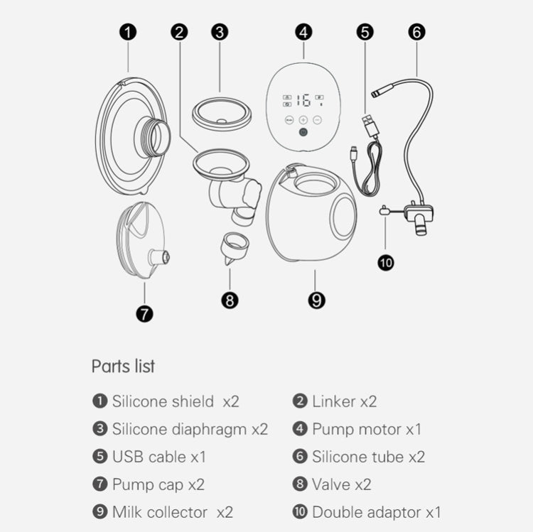 Wearable Automatic Breast Pump Massage Hands-free Invisible Wireless Large Suction Breast Pump S4DW - English by buy2fix