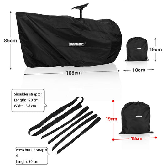Rhinowalk RM262 26-27.5 Inch Mountain Bike Convenient Storage Bag(Black) by Rhinowalk